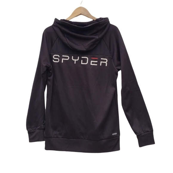 Spyder Black Long Sleeve Lined Active Performance Hoodie Sweatshirt NWT Size M - Picture 5 of 8